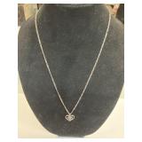 Silver Heart Necklace marked 925