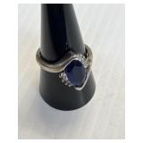 Silver Ring Marked 925 Size 8