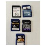 5 SD CARDS - CLEARED
