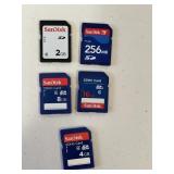 5 SD CARDS - CLEARED