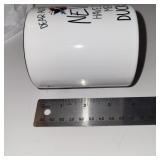 BLACK & WHITE CERAMIC MUG: DEAR AUTO CORRECT......