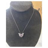 Butterfly Necklace Chain Marked 925