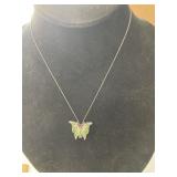 Silver Butterfly Necklace marked 925