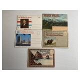 5 Vintage Postcard Souvenir Folders