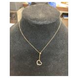 12KGE 18" Necklace with Heart Charm