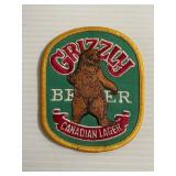 Vintage Grizzly Canadian Lager Beer Patch