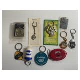 10 Vintage Keychains Lot