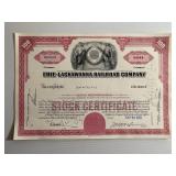 1963 ERIE-LACKAWANA RAILROAD COMPANY STOCK PAPER