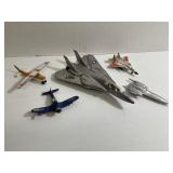 Lot of 4 Vintage DieCast Metal Airplanes