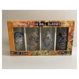 Ed Hardy Set of 4 Tattoo Design Glasses New in box