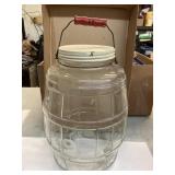 Vintage 2 1/2 gallon pickle jar w/ wire handle