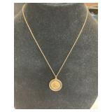 12K GF 18" Necklace and charm