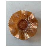 VINATGE CARNIVAL GLASS FISH SCALE BEADED MARIGOLD