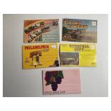 Lot of 5 Vintage Postcard Souvenir Folders