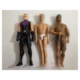 3 Full Size GI Joe Toy Figures