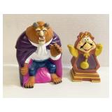 Lot of 2 Vintage Disney Beauty and Beast Toys
