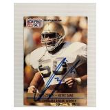 Vintage 1991 Chris Zorich Autographed Football Car
