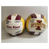 LOT OF 2 AUTOGRAPHED IOWA STATE VOLLEYBALLS