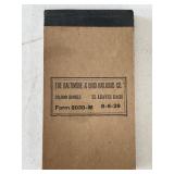 THE B&O RAILROAD NOTE PAD DATE 8/6/1926