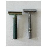 2 VINTAGE RAZORS AND BLADES