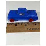 Vintage Plastic Toy Car Blue 3 1/4" x 1 1/4"