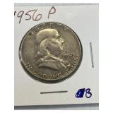 1956P FRANKLIN HALF DOLLARS 90% SILVER