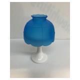 Westmoreland Fairy Lamp Blue Satin Frosted Shade