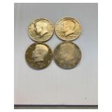 PROOF JFK LOT: 1976-S, 77-S,78-S,80-S HALVES X 4
