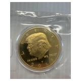 2018 DONALD TRUMP GOLD FINISH COIN