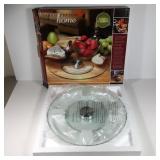 Sarah Peyton 12" Tempered Glass Lazy Susan Serving