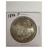 1896  MORGAN SILVER DOLLAR AU BU