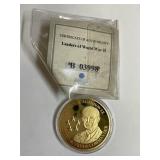 DWIGHT EISENHOWER 20 K GOLD LAYERED COIN
