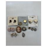 VINATGE COSTUME JEWELRY & CLIP-ON EARRINGS