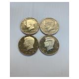 PROOF JFK HALVES 1976-S,81-S,84-S, 2010-S X 4