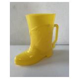 VINTAGE KIDS' COWBOY BOOT CUP, YELLOW