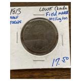 1813 LOWER CANADA HALF PENNY