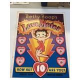 TIN SIGN BETTY BOOP LOVE METER