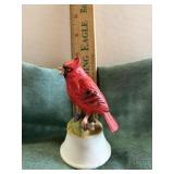 VINTAGE RED CARDINAL BELL - CERAMIC
