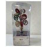 DECORATIVE CHRISTMAS WINE CORK, NIB