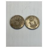 1944-D US PHILIPPINES SILVER 10 CENT X 2