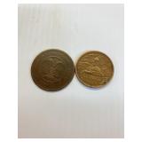 1912-49 CHINA 20 CASH, 1944 MEXICO 20 CENTAVO