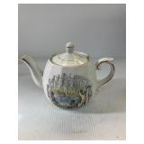 RARE-ELLGREAVE IRONSTONE TEA POT-BOSTON TEA PARTY