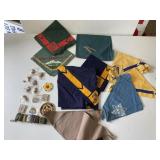 BOY SCOIUT PINS, BELT & BANDANAS