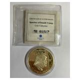 DONALD TRUMP 24K GOLD LAYERED COIN