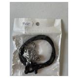2 BRACELETS: BLACK CORD & SILVER TONE CHAIN