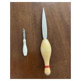 VINTAGE BOWLING ENVELOPE OPENER & PEN KNIFE
