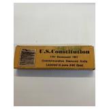 US CONSTITUTION DIAMOND KNIFE, 24K GOLD LAYERED