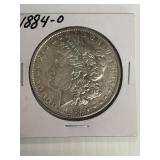 1884-O  MORGAN SILVER DOLLAR AU BU