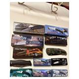 12 DIFFERENT SIZED POCKET KNIVES 10 W/ BOXES