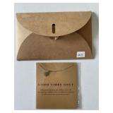 GOOD VIBES ONLY NECKLACE, SILVER TONE